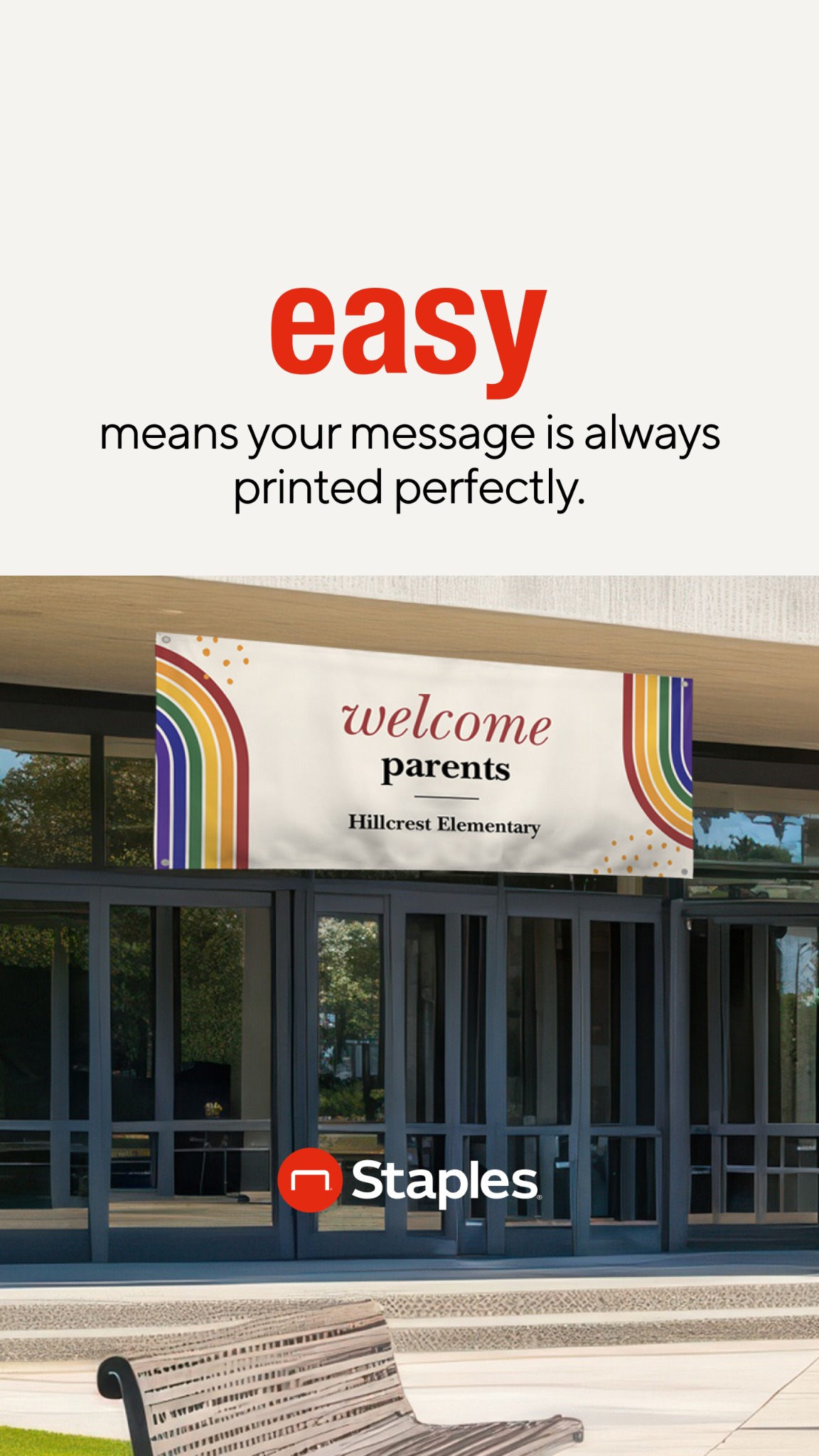 Staples Facebook ad: Print perfect, every time.