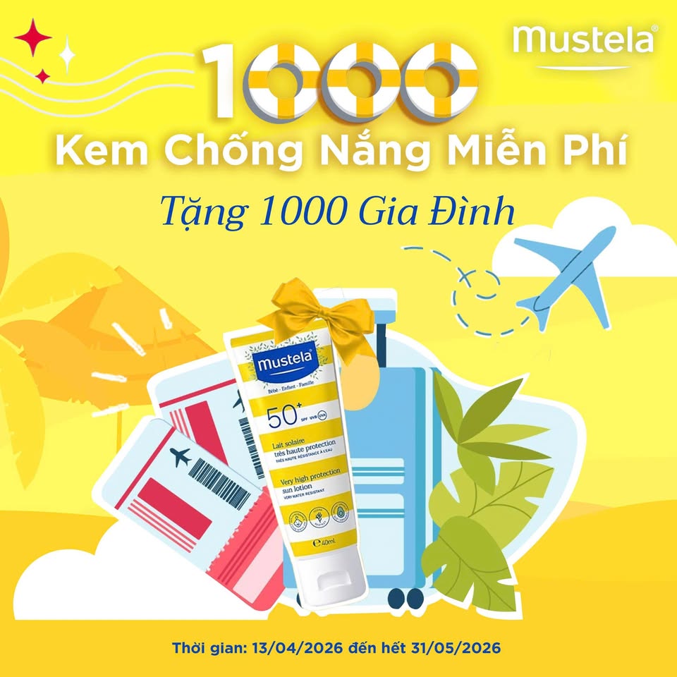 Mustela Vietnam Facebook ad: DU LỊCH NHẸ NHÀNG, CẢ NHÀ YÊN TÂM