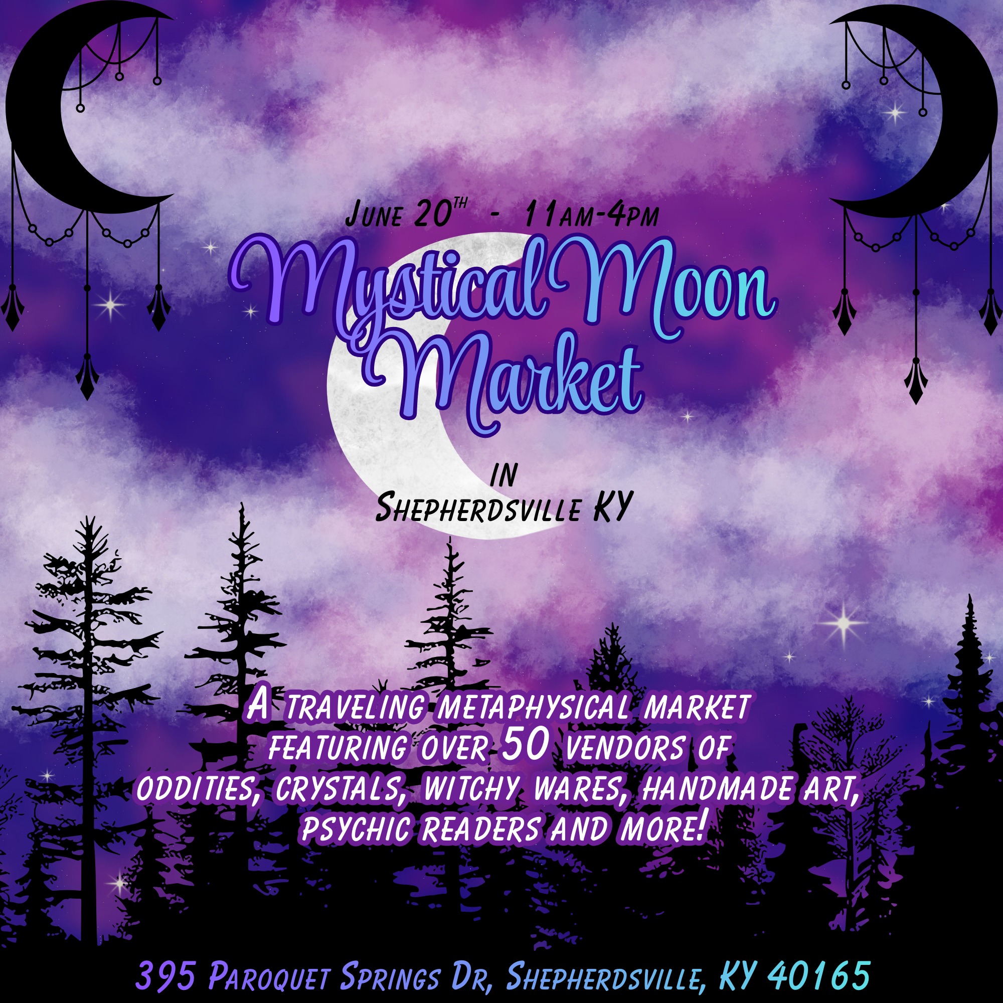 Mystical Moon Market Facebook ad: Mystical Moon Market in Shepherdsville KY