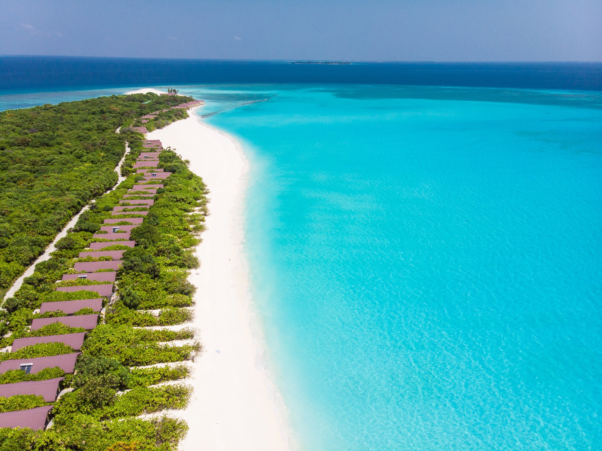 Hondaafushi Island Resort Facebook ad: One Island. One Long White Beach.