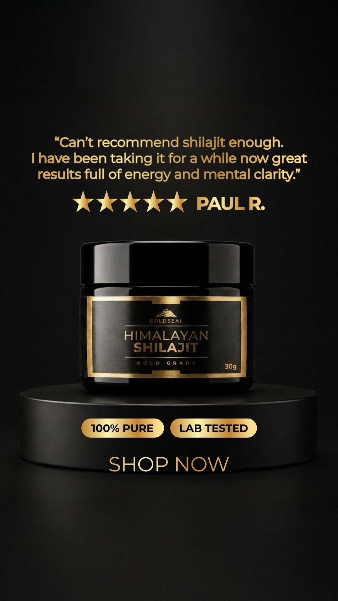 Gold Seal Shilajit Facebook ad