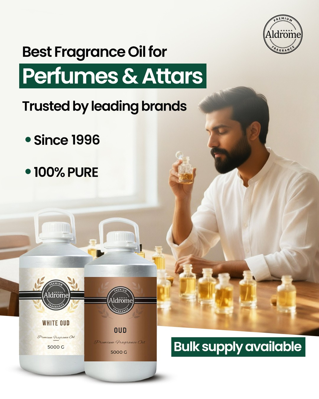 Aldrome Facebook ad: Fragrance Oils at UNBEATABLE wholesale prices