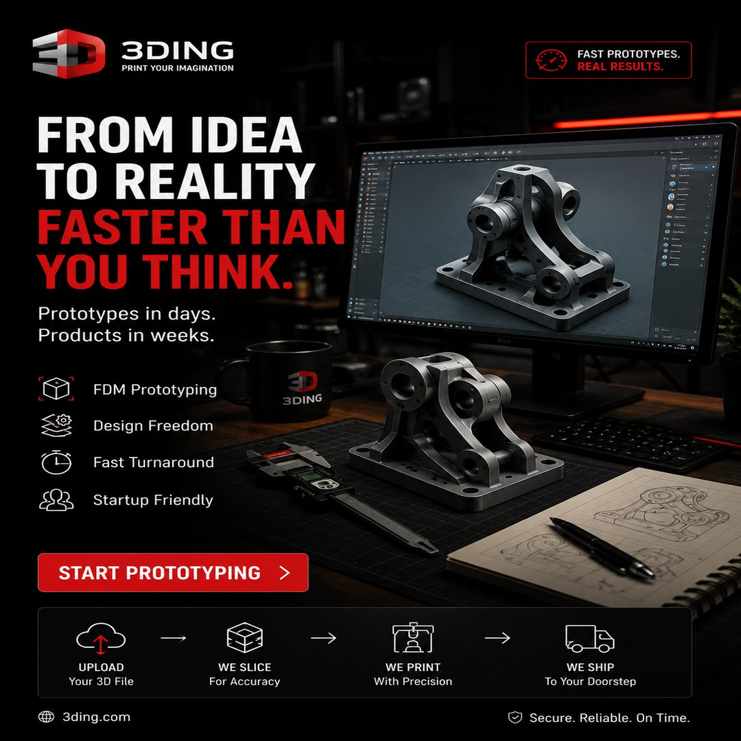 3Ding Facebook ad: Rapid FDM Prototyping For Engineers