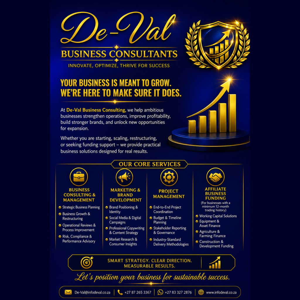 De-Val Business Consultants Facebook ad from May 10, 2026