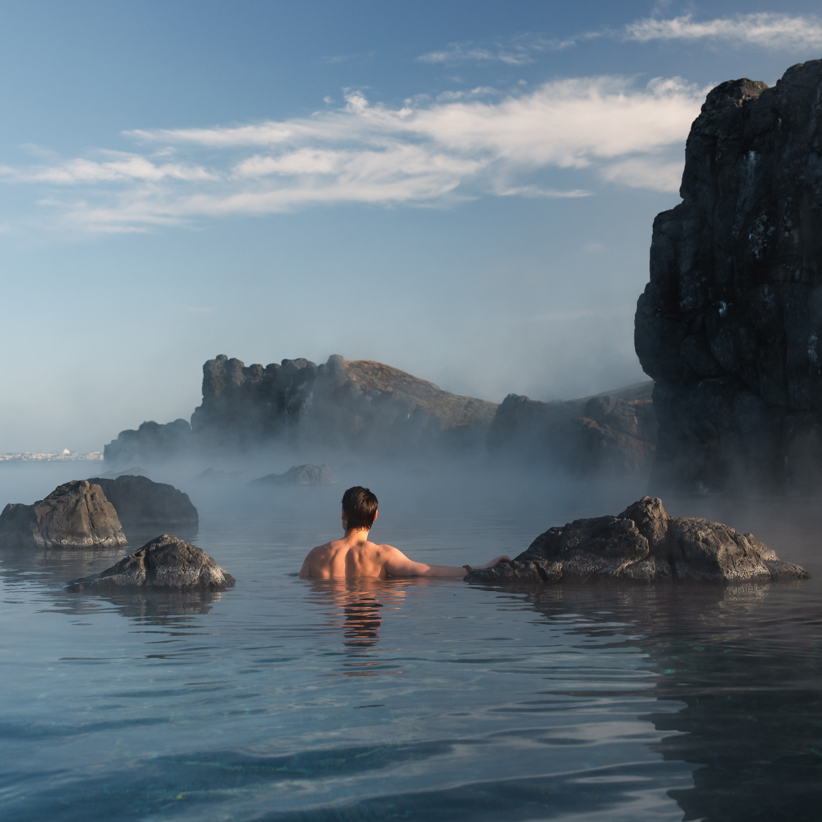 Sky Lagoon Iceland Facebook ad: Soak in the geothermal warm waters of Sky…