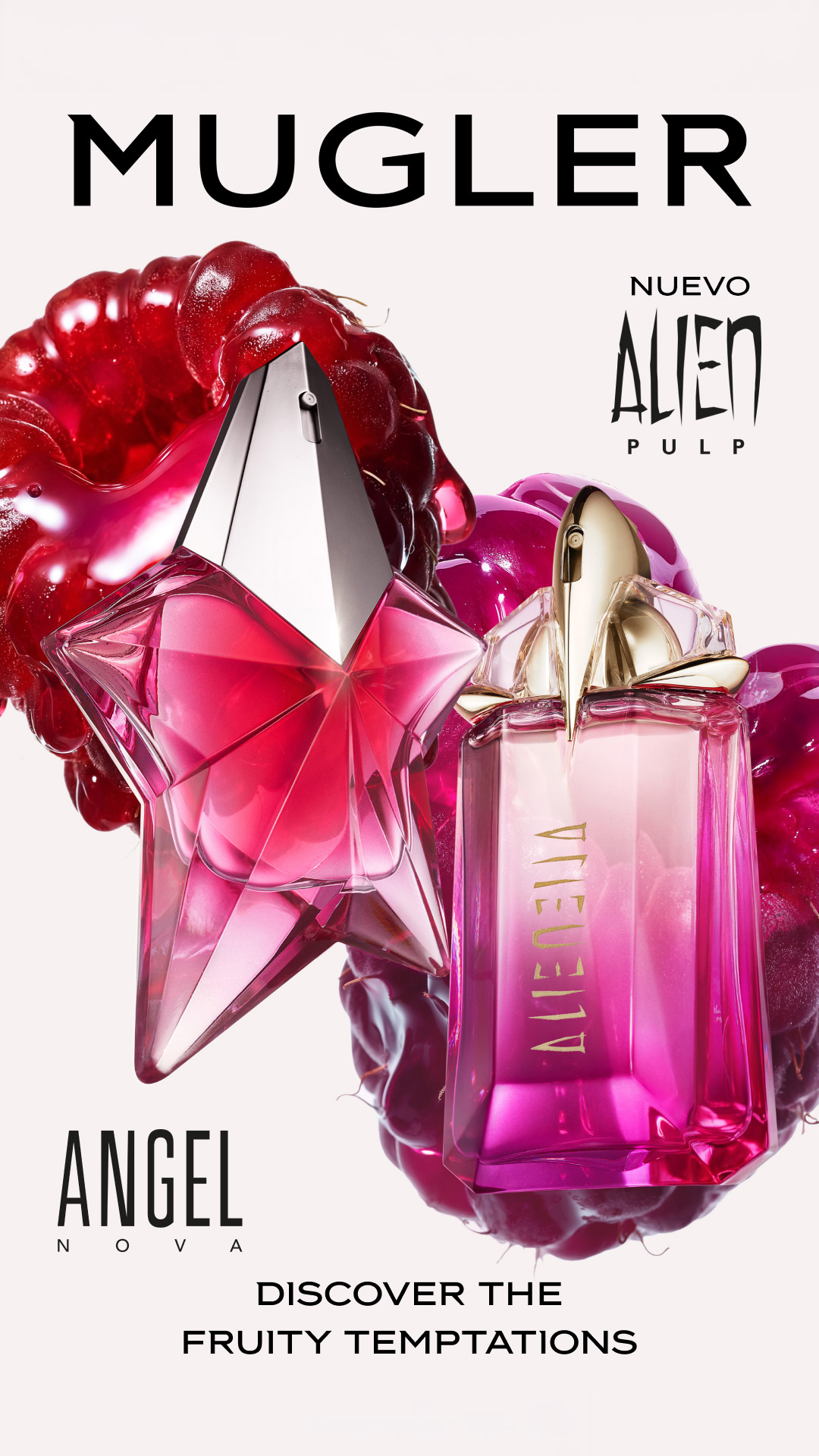 Mugler Facebook ad: Déjate caer en la tentación con MUGLER