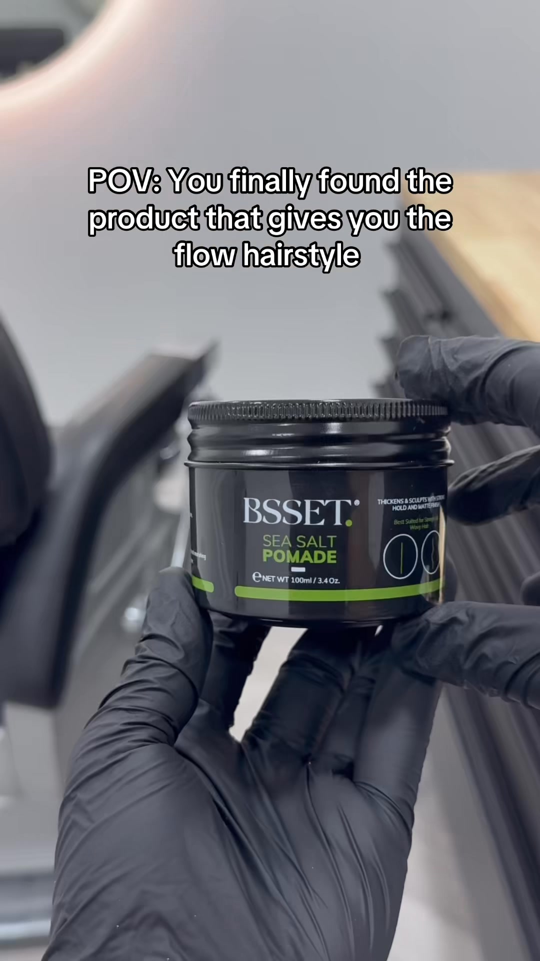 bsset.styling Facebook ad: Strong hold. Natural finish.