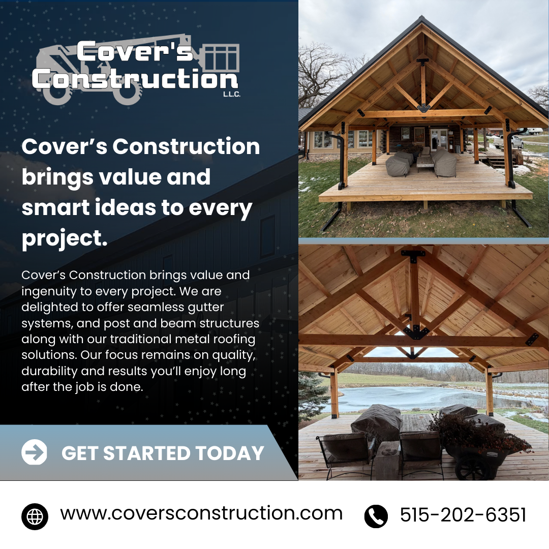 Cover's Construction LLC Facebook ad: Call us for your every construction project.