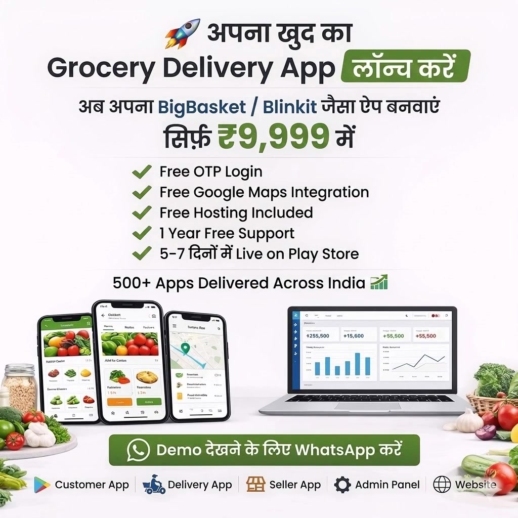 Prashant Kumar Facebook ad: Launch Grocery Delivery App, ₹9,999