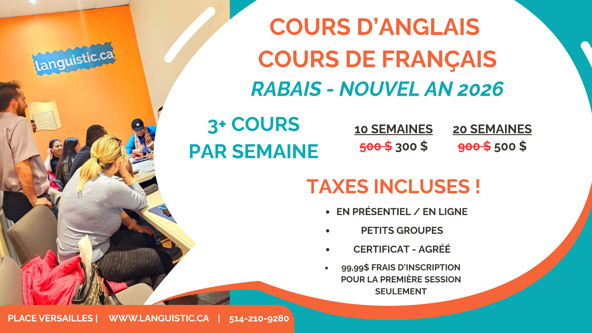 Languistic.ca Language School Facebook ad from Dec 29, 2025