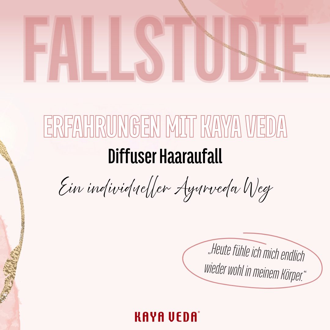 Kaya Veda - Ayurveda Institut Facebook ad: Diffuser Haarausfall zeigt sich oft schleichend.