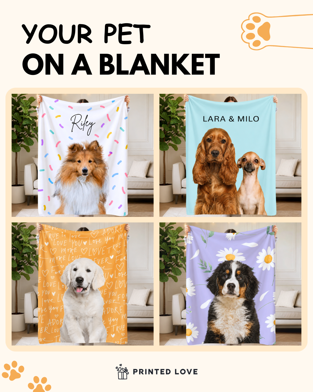 Printed Love Gifts Facebook ad: They’ll Love You For This