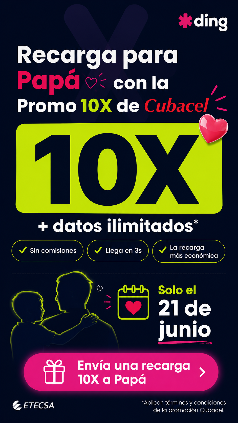 Ding Facebook ad