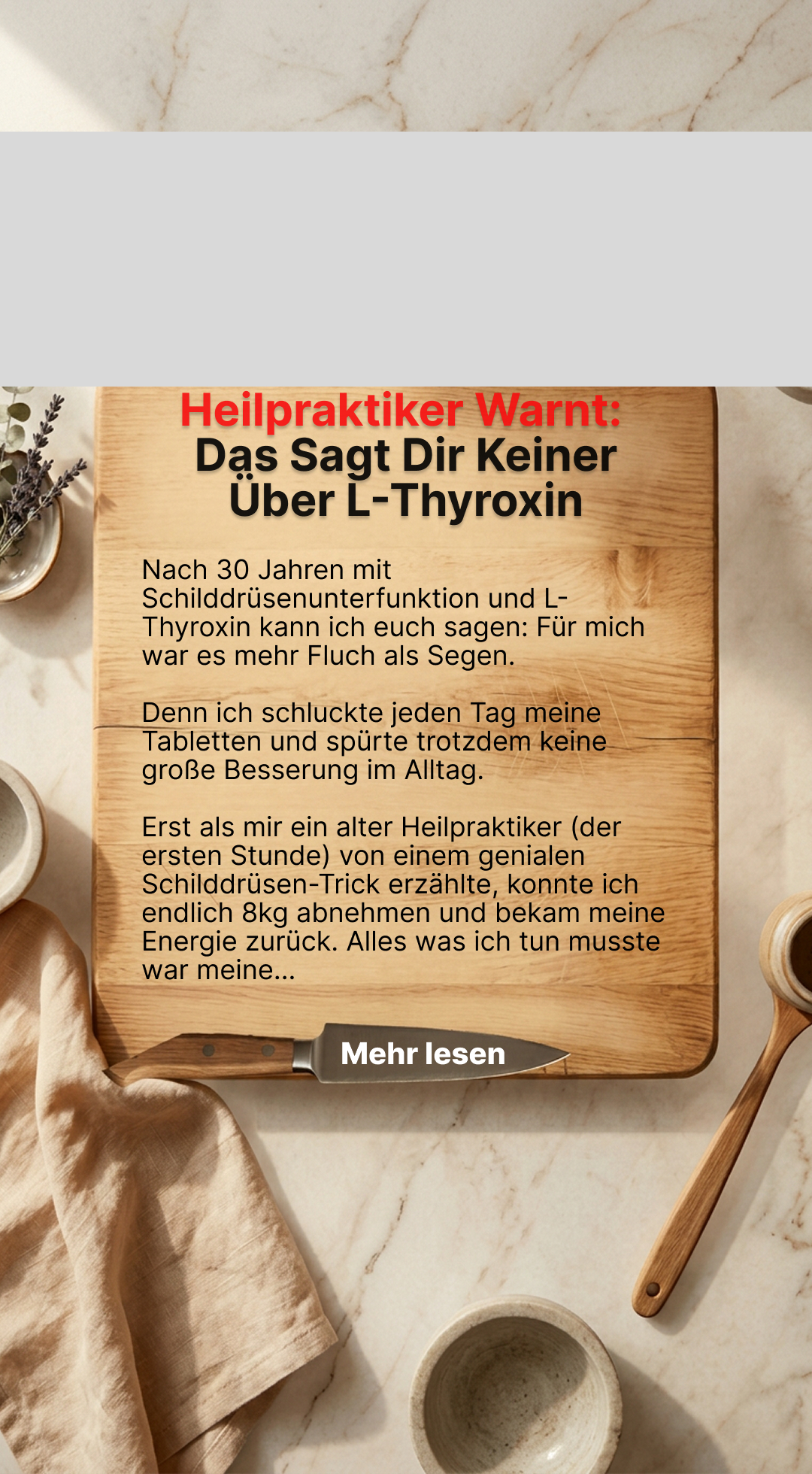 Mission Schilddrüse Facebook ad