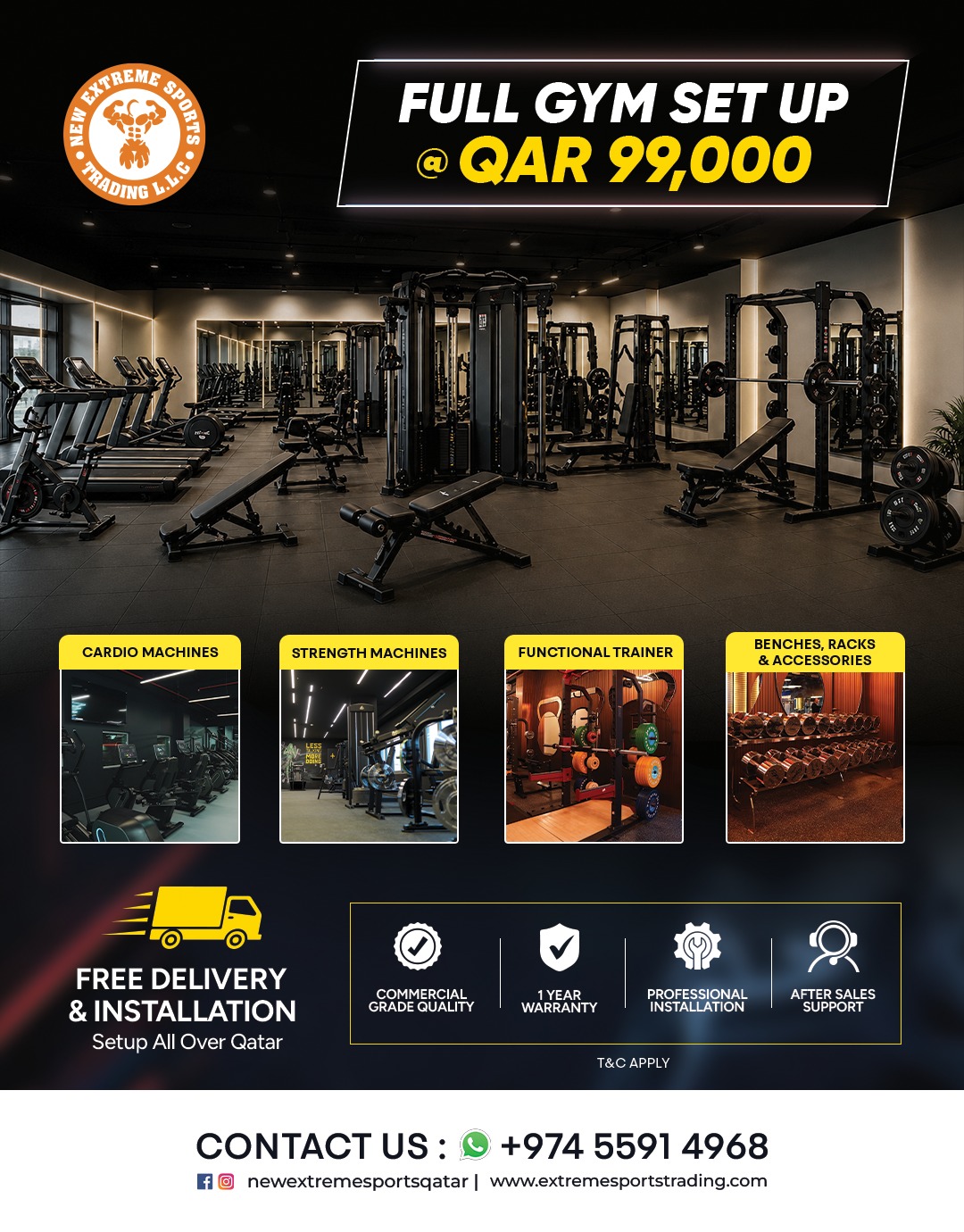 New Extreme Sports Trading LLC Facebook ad: FREE DELIVERY AND INSTALLATION