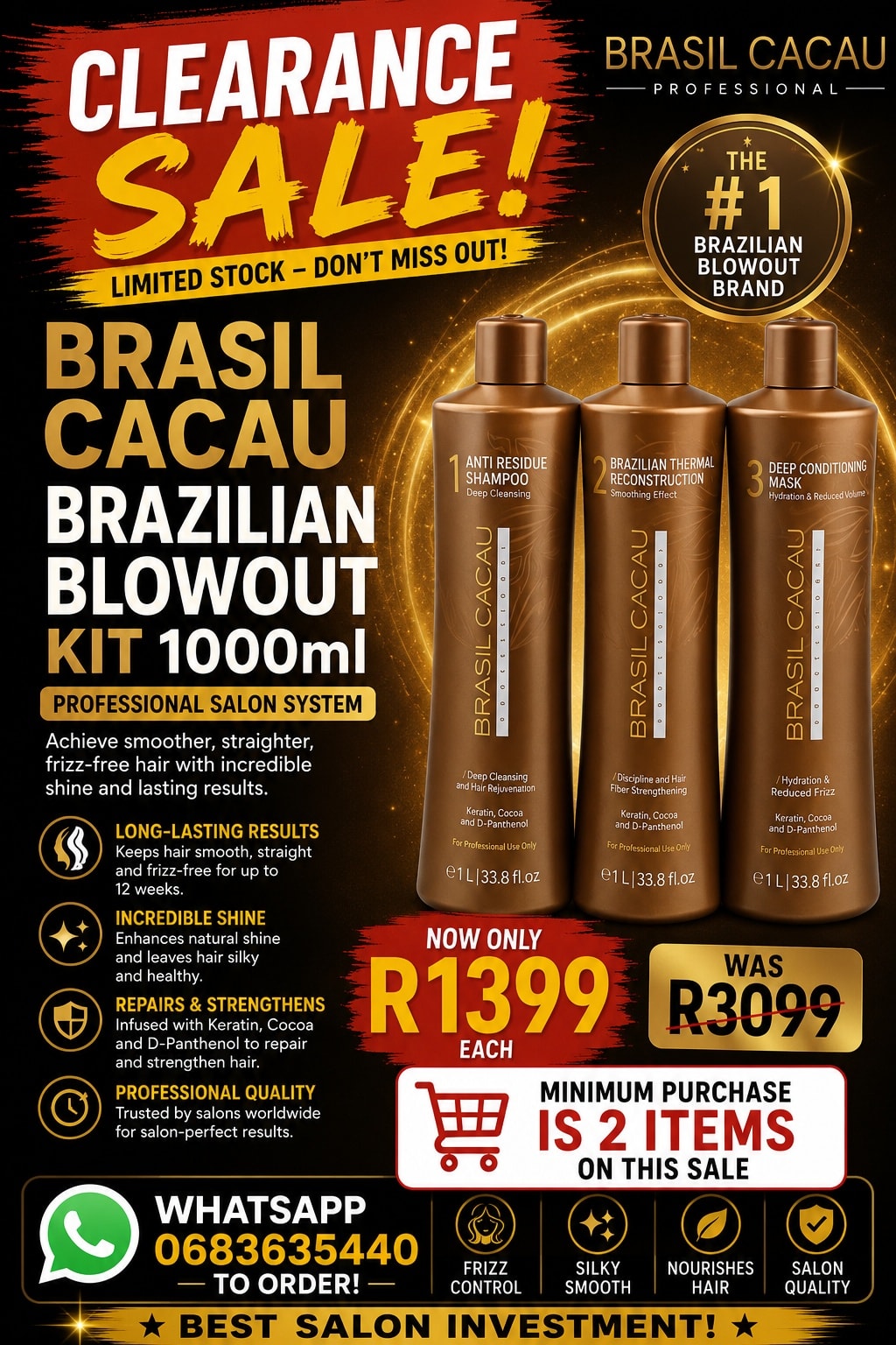 Divine Hair Facebook ad: CLEARANCE SALE