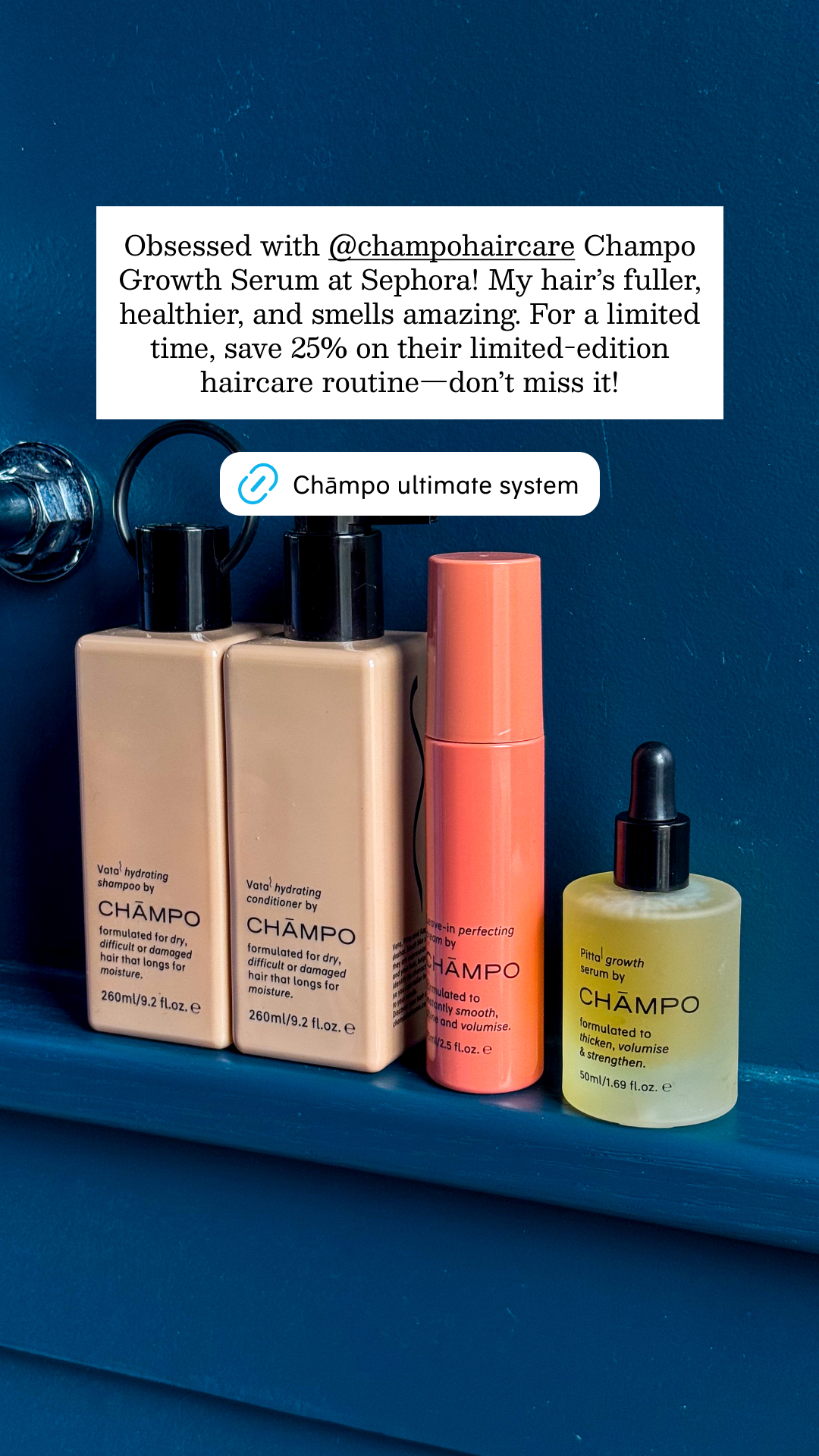 Chāmpo Haircare Facebook ad