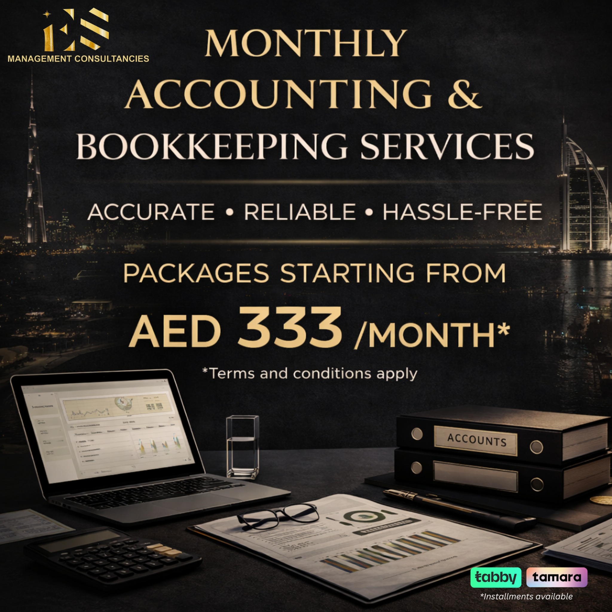 Elite Star Management Consultancies- ESMC Facebook ad: Running a business in UAE?