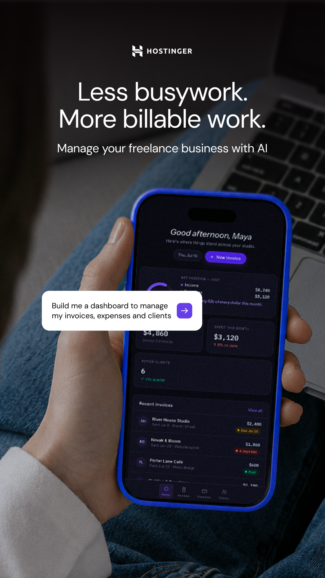Hostinger Facebook ad from Aug 14, 2026