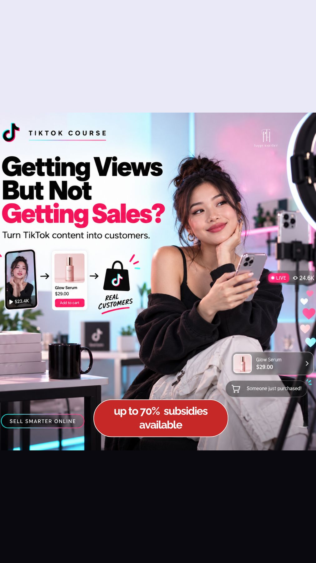 Happy Together Facebook ad: Turn TikTok Views Into Sales