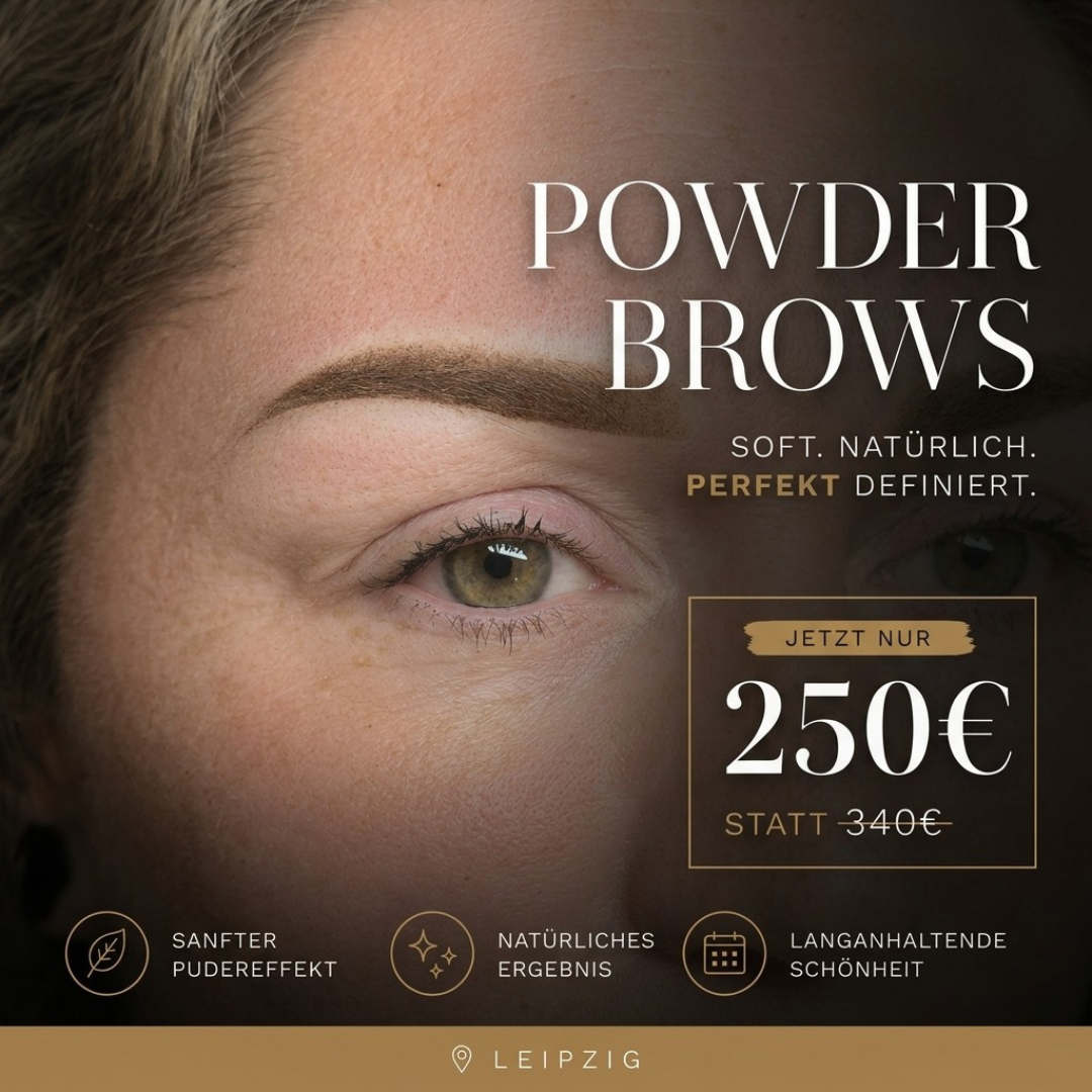 Permanent beauty by Viktoriia Facebook ad: EXKLUSIV IN LEIPZIG: POWDERBROWS