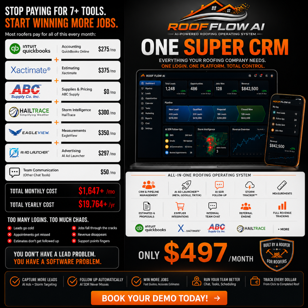Roof Flow AI Facebook ad