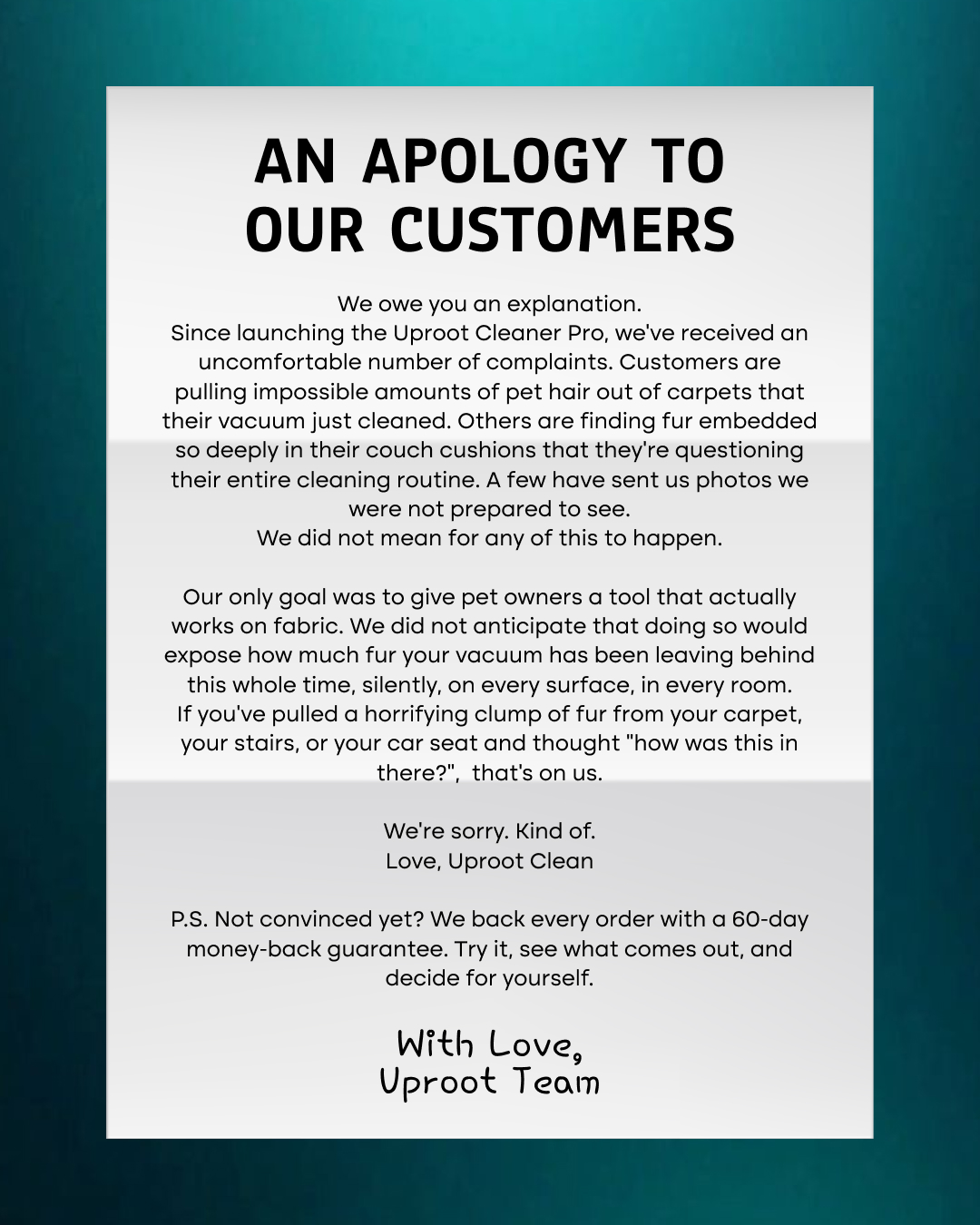 Uproot Clean Facebook ad