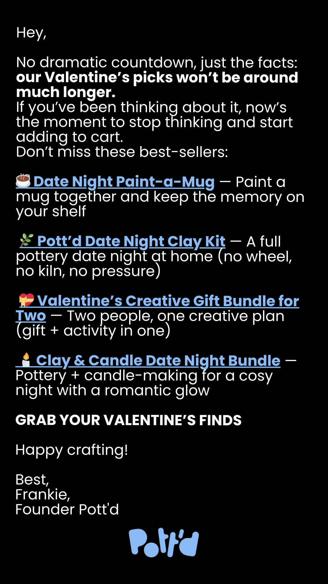 Pott'd UK Facebook ad