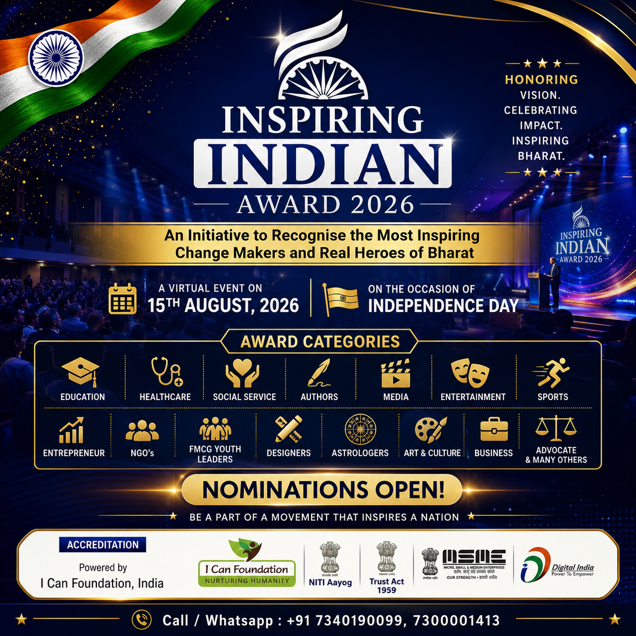 Humanitarian Excellence Awards Facebook ad from Jun 25, 2026