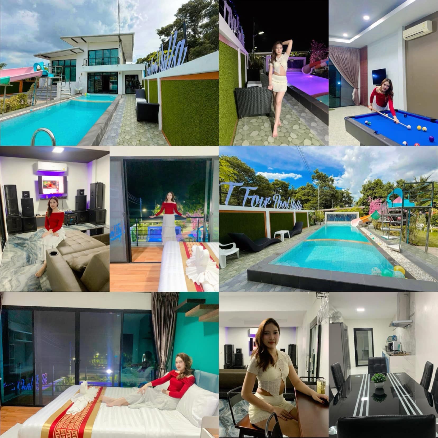 T Four Pool Villa เขื่อนอุบลรัตน์ Facebook ad: แชทใน Messenger