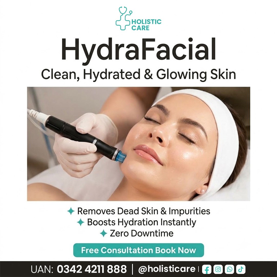 Holistic Care Pharmacy Facebook ad: Congested skin products couldn't fix. HydraFacial can.