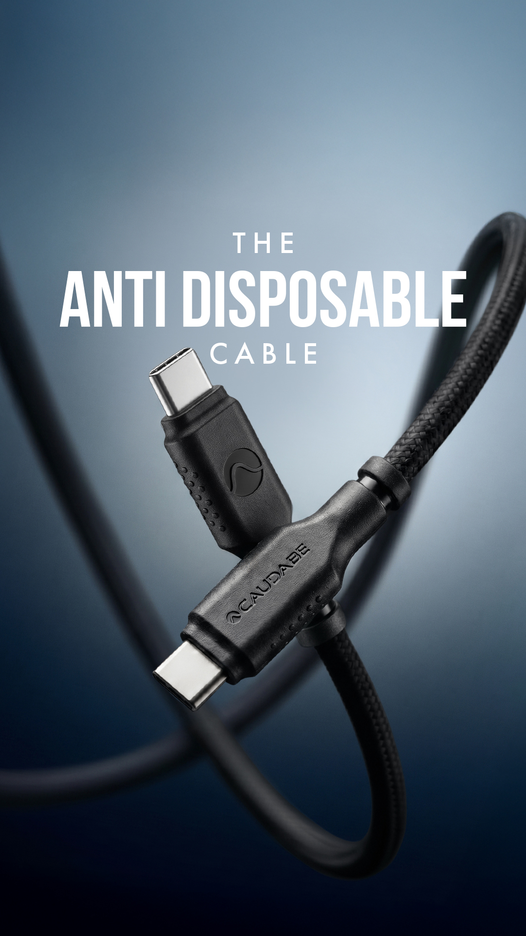 Caudabe Facebook ad: Stop replacing cables.