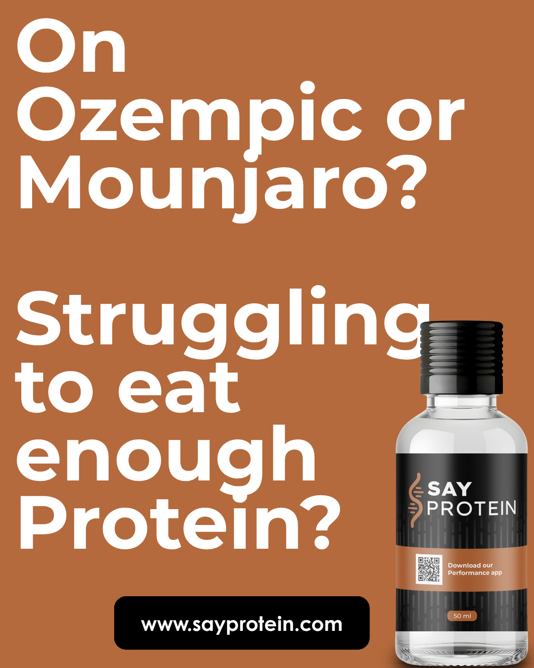 SAY Protein Facebook ad: Protein for low-appetite days