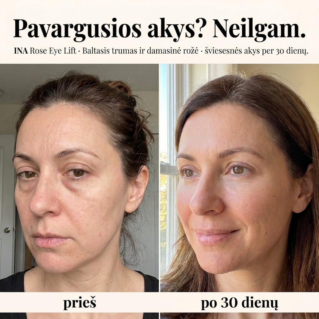 InaEssentials.lt - Šeimos Organinė Kosmetika Facebook ad: Pavargusios akys? Neilgam.