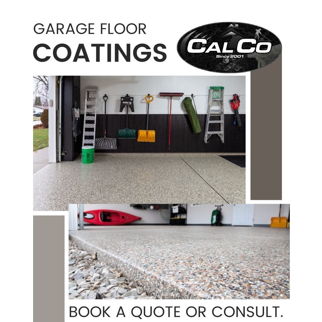 Cal-Co Spray Coatings & Floor Coatings Facebook ad: FLOOR COATINGS | Calco Spray Coatings