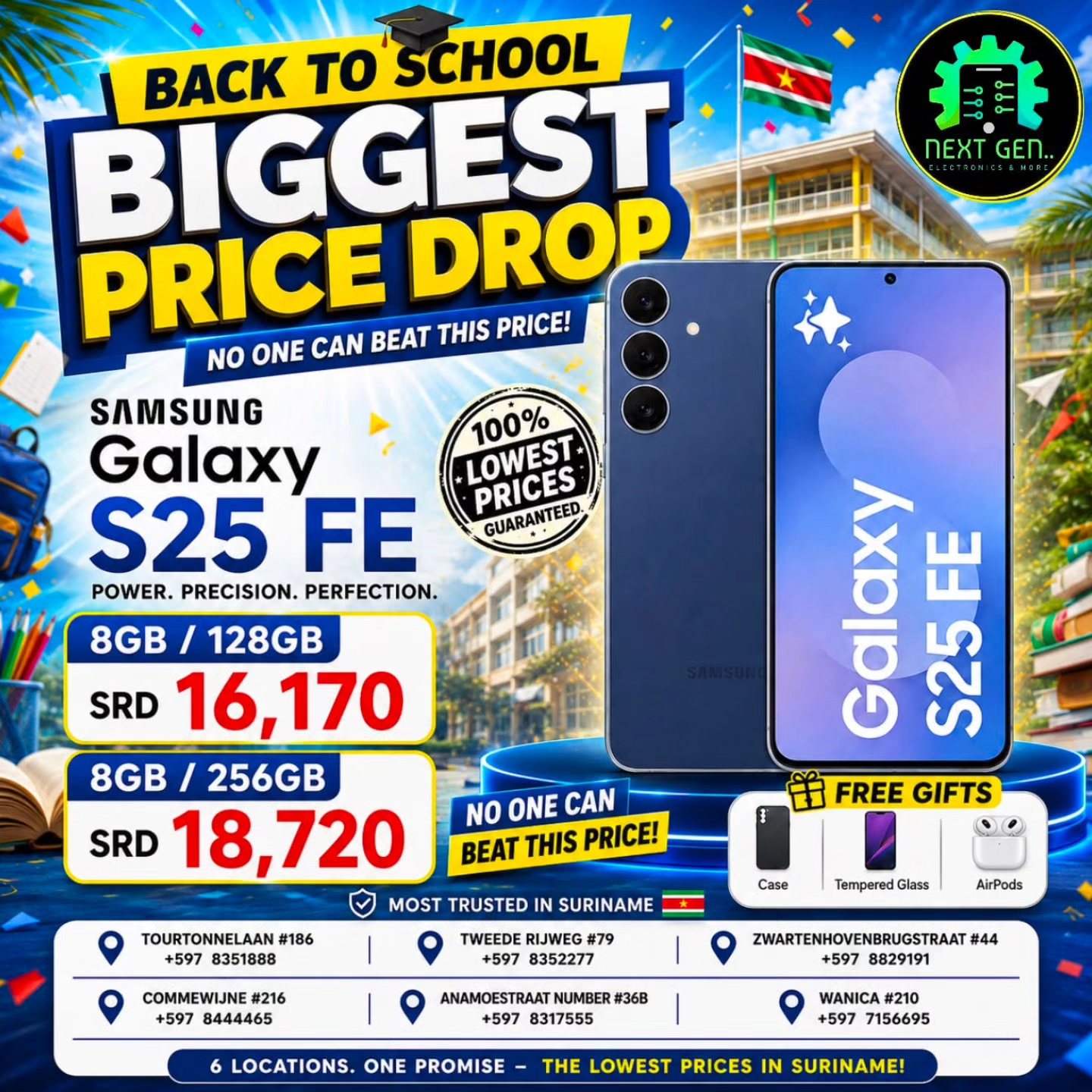 Next Gen Electronics N.V Facebook ad: BACK TO SCHOOL BIGGEST PRICE DROP!