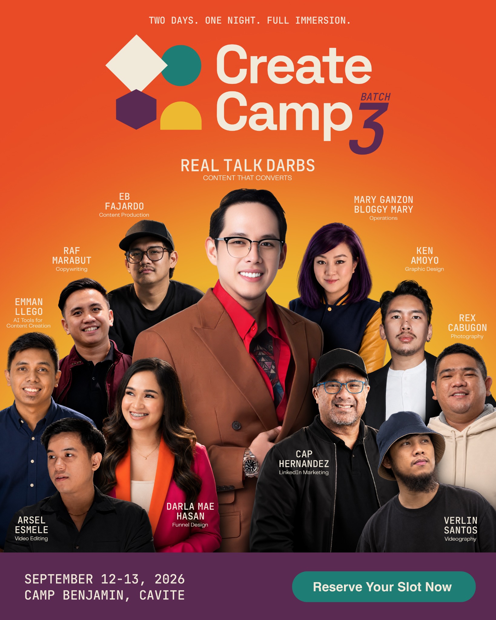 Create Camp Facebook ad