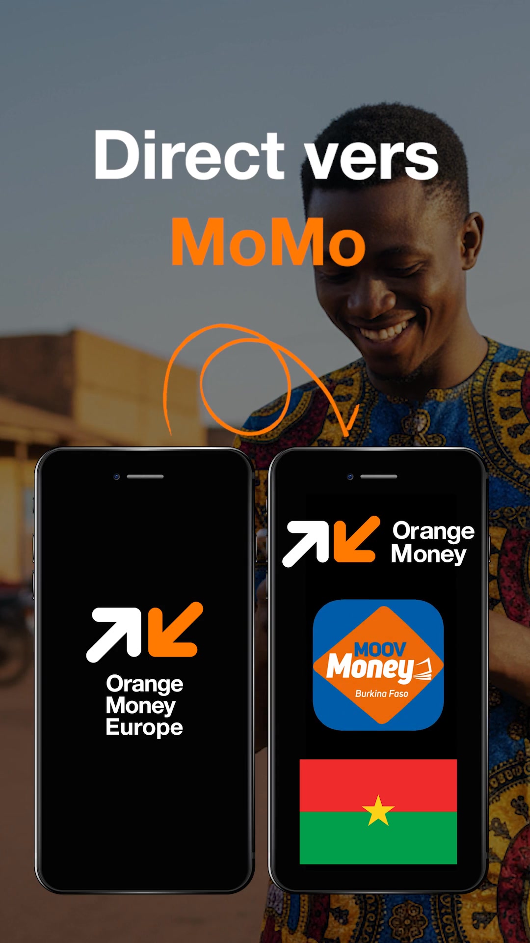 Orange Money Facebook ad: Envoyez de l'argent vers le Burkina Faso