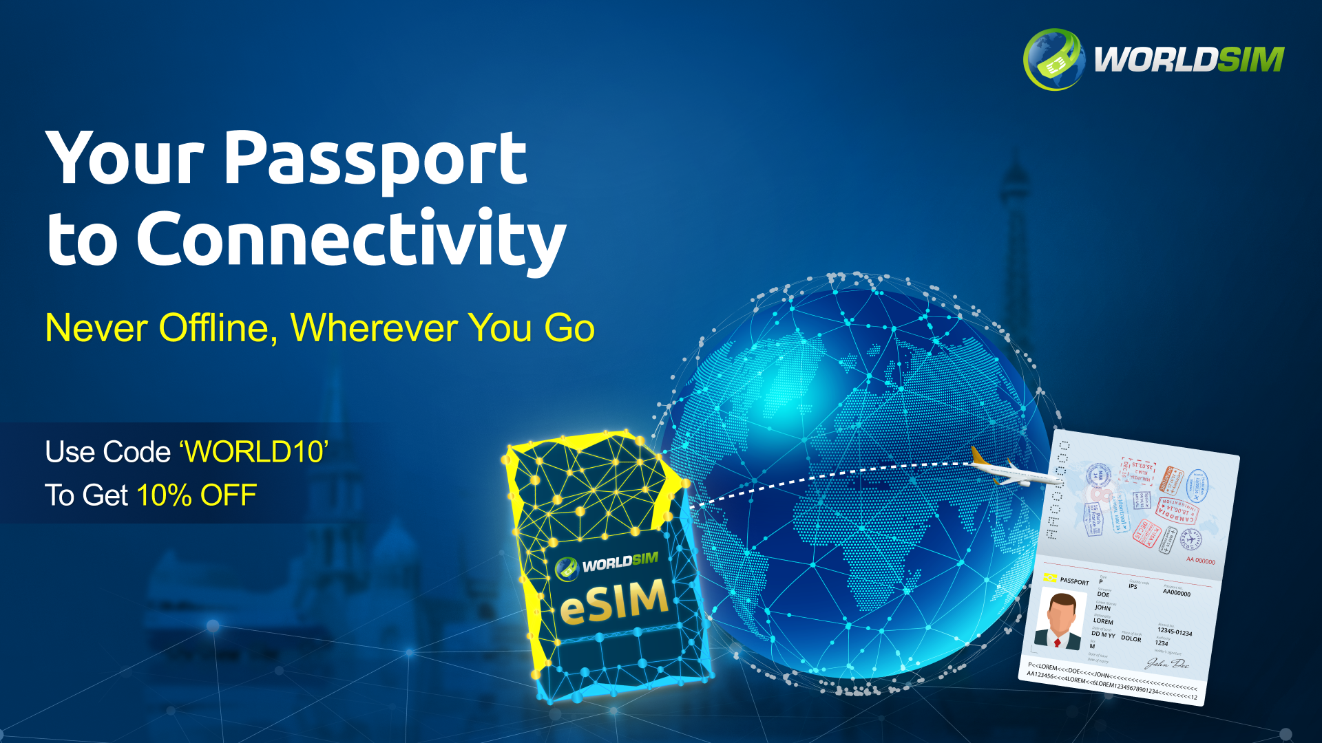 WorldSIM - International sim card Facebook ad from Mar 31, 2026