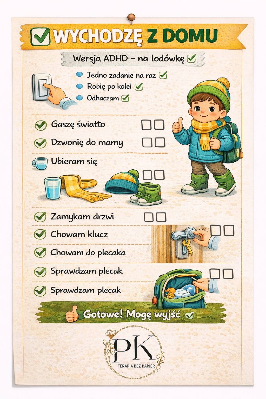 Terapia Bez Barier -Paulina Kretkiewicz Facebook ad: Te checklisty są dla dzieci z ADHD, autyzmem…