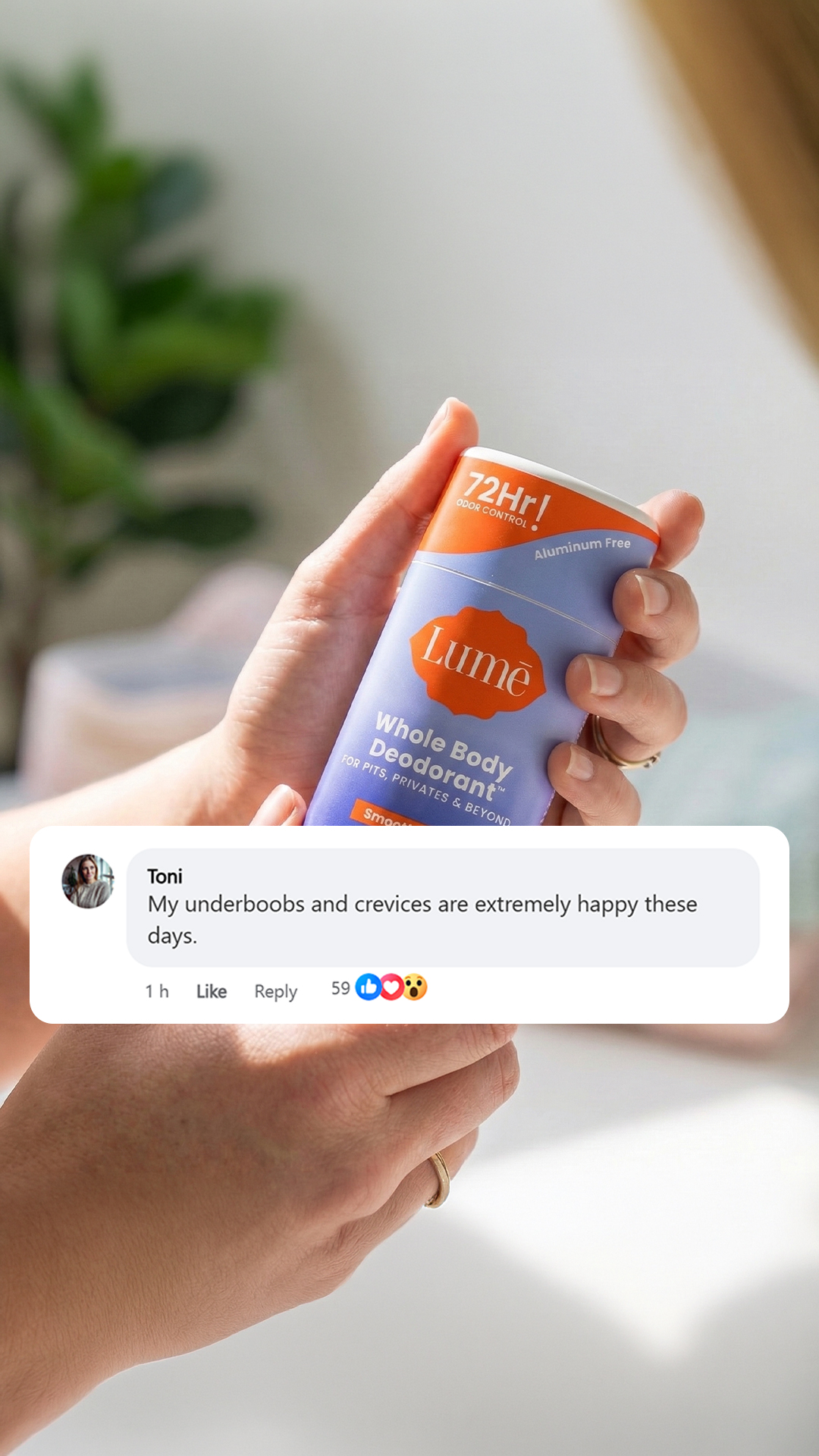 Lume Deodorant Facebook ad