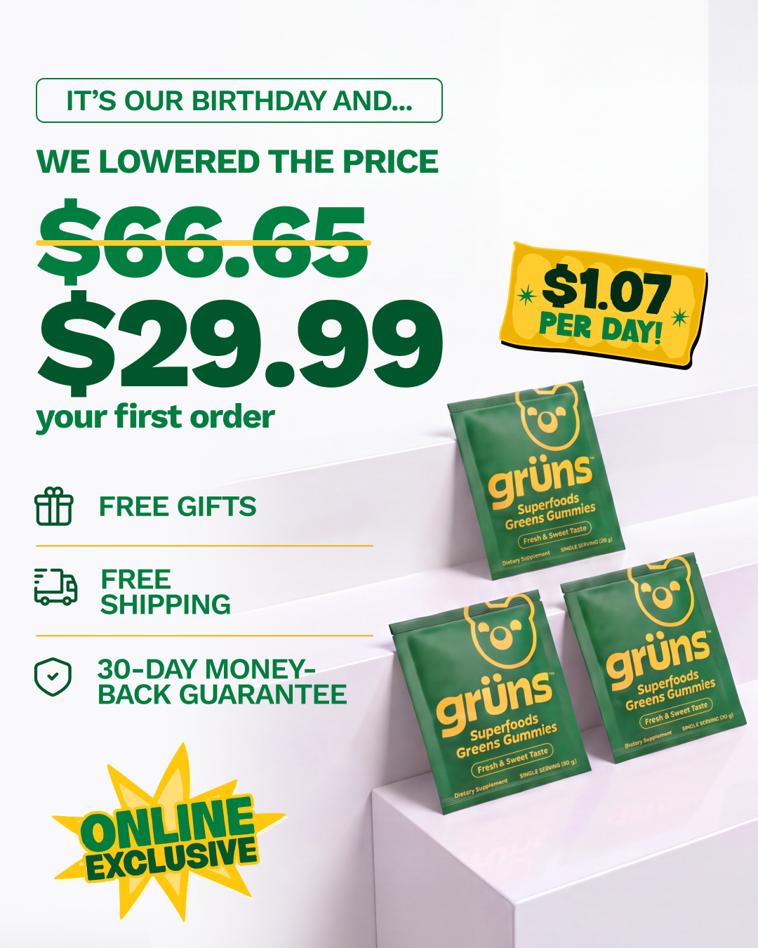 Grüns Facebook ad