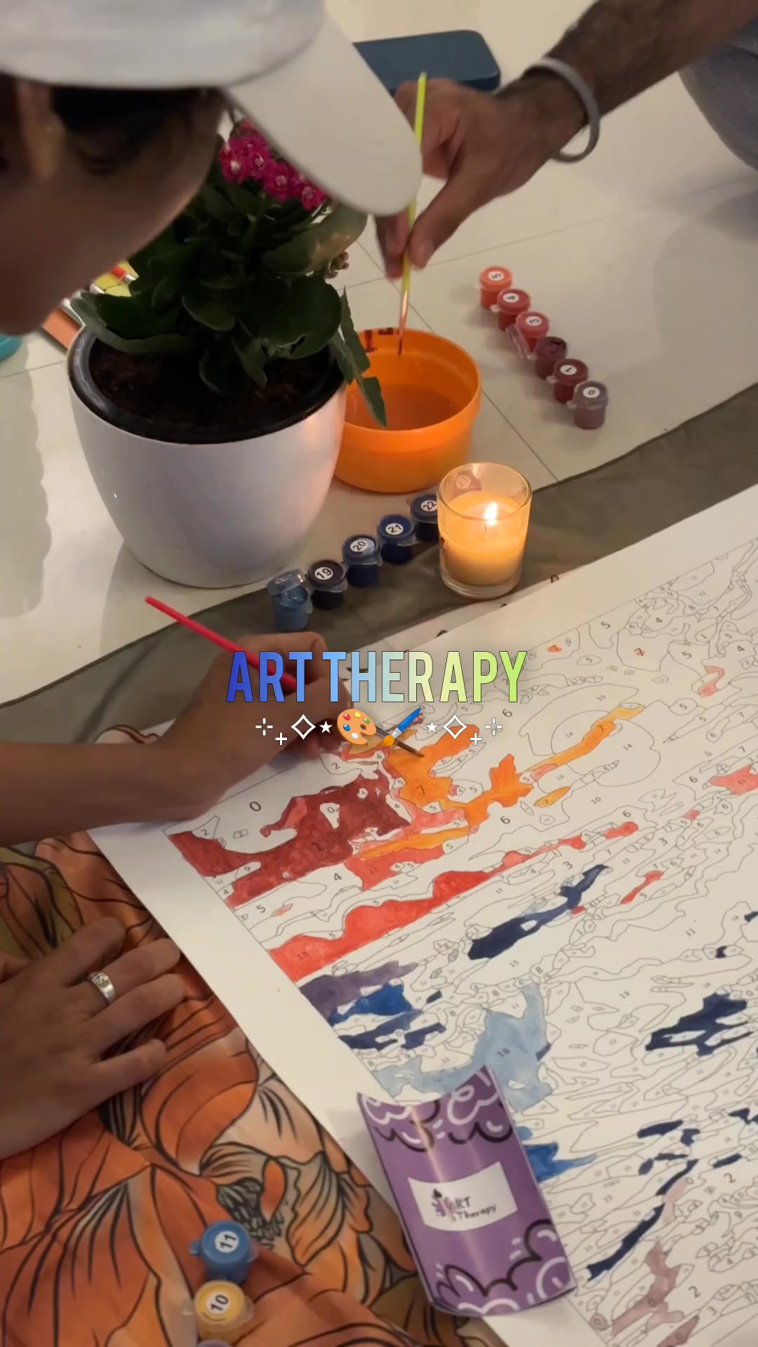 Art therapy Facebook ad: Unwind with Paint by Numbers