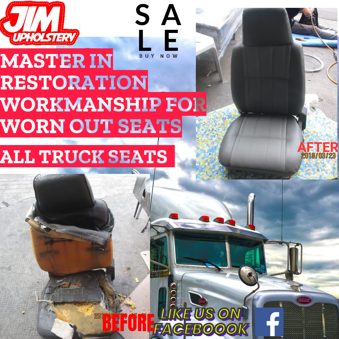 JIM Upholstery Services Davao Facebook ad: Quality Restoration for all worn out Car seats