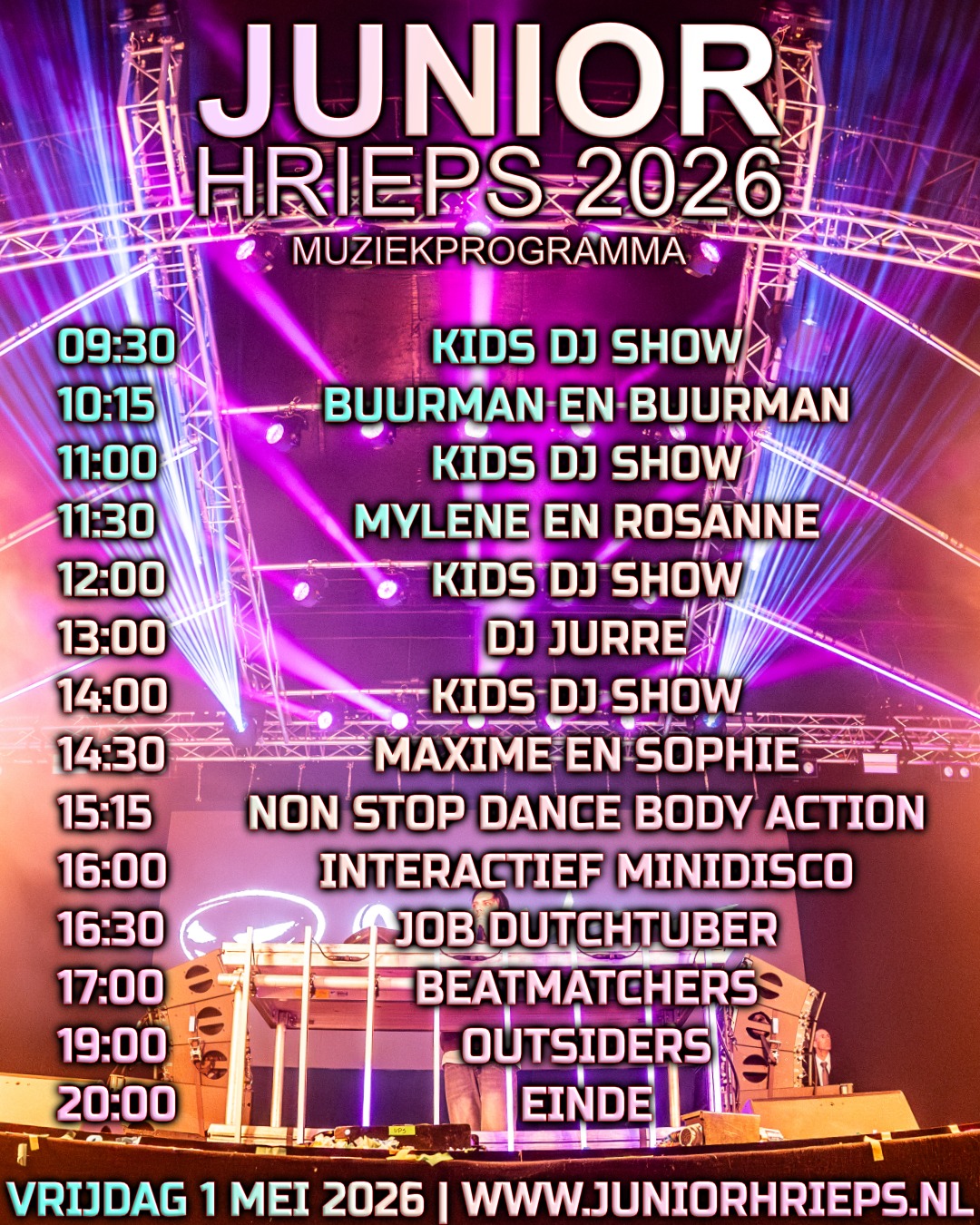 Hrieps Muziekfestival Facebook ad: Junior Hrieps komt er weer aan!