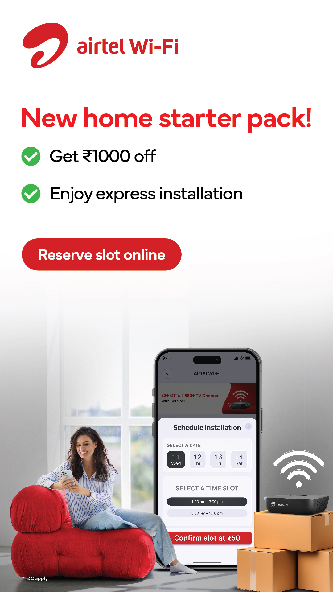Airtel Xstream Fiber Facebook ad