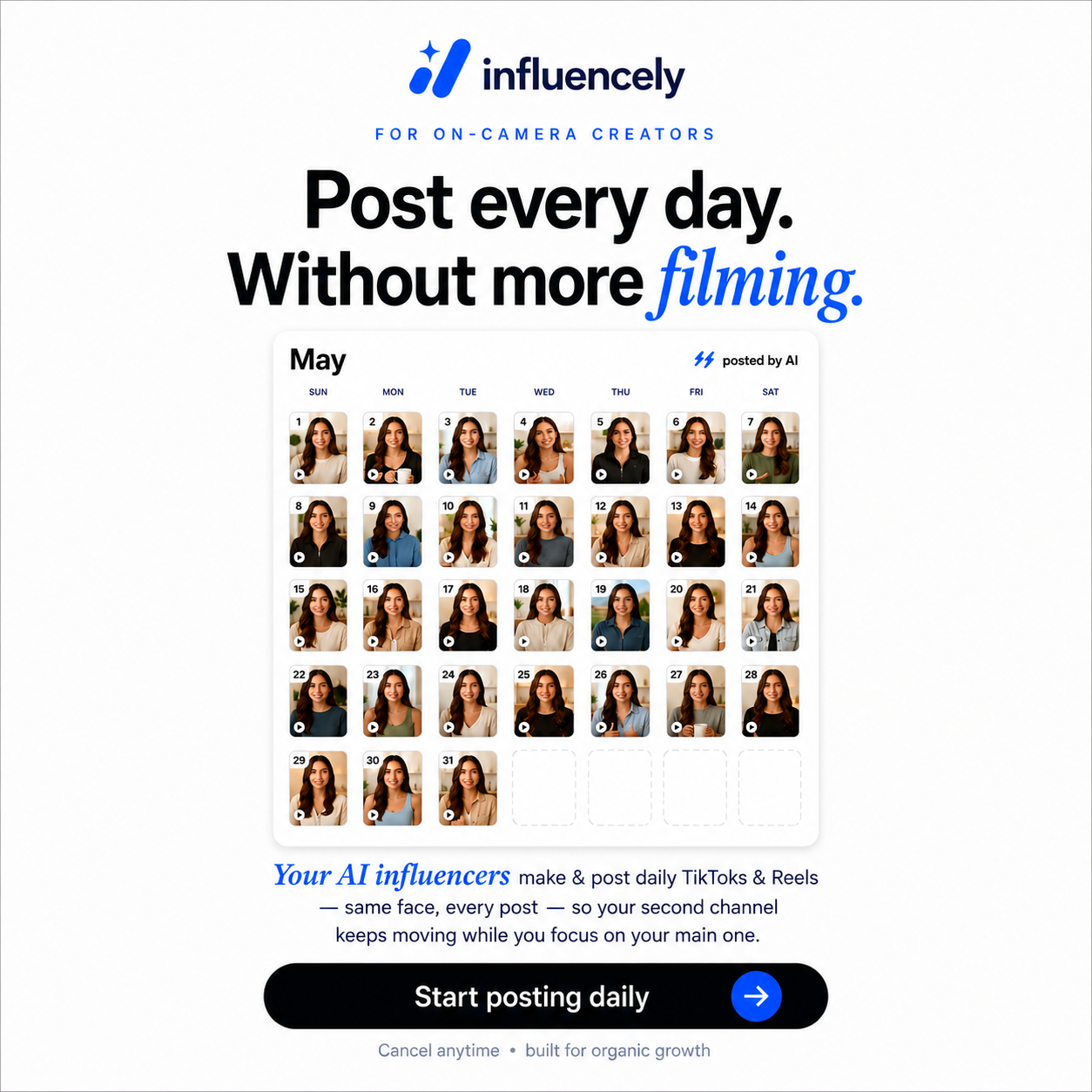 Influencely.ai Facebook ad from Jun 17, 2026