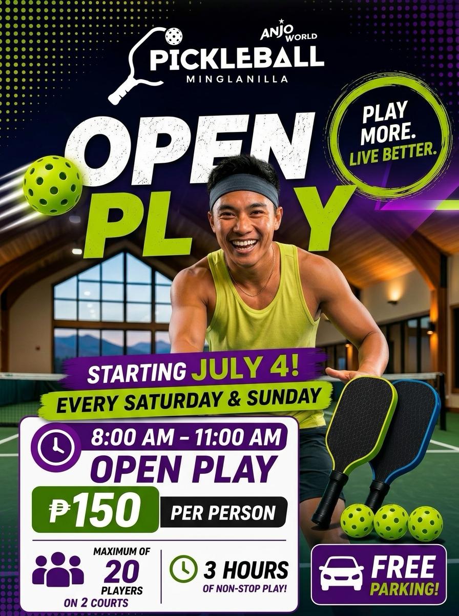 Anjo World Theme Park Facebook ad: Ready to serve, smash, and score?