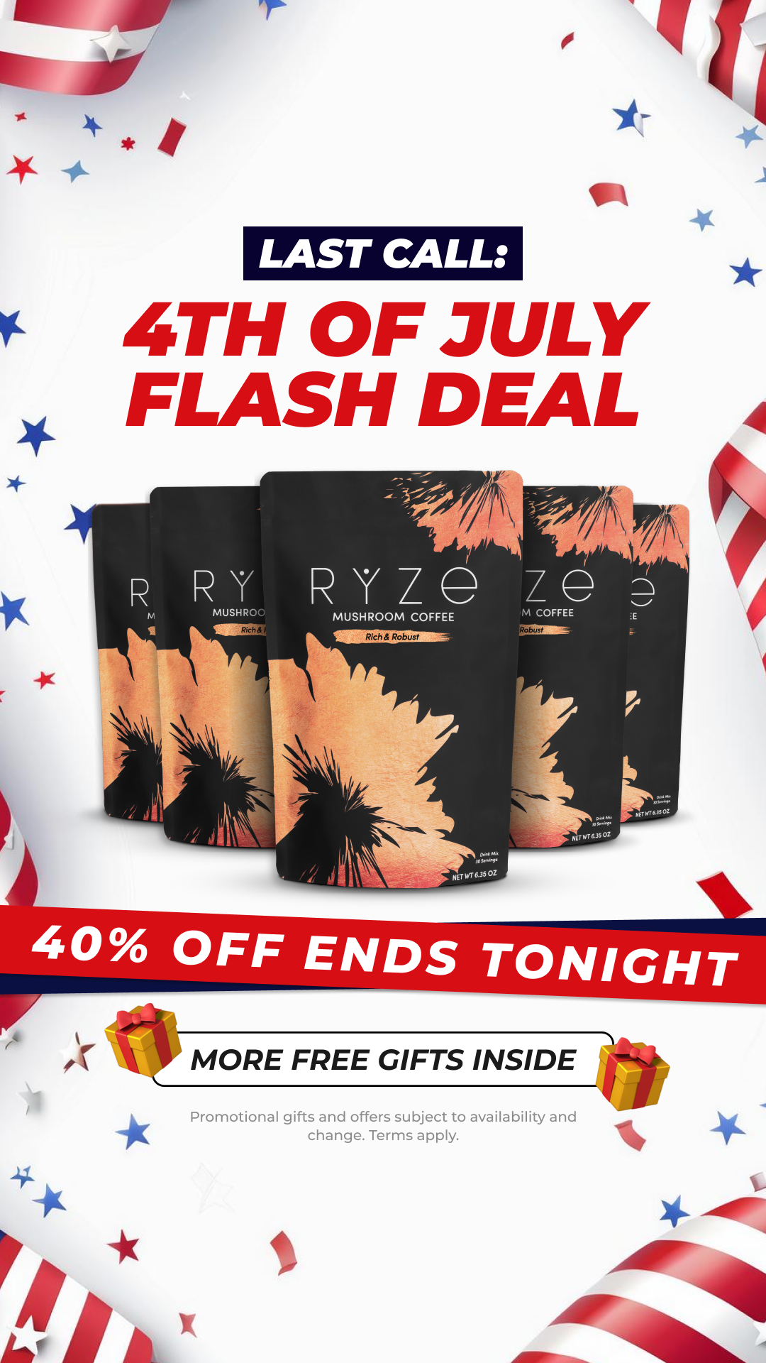 RYZE Superfoods Facebook ad