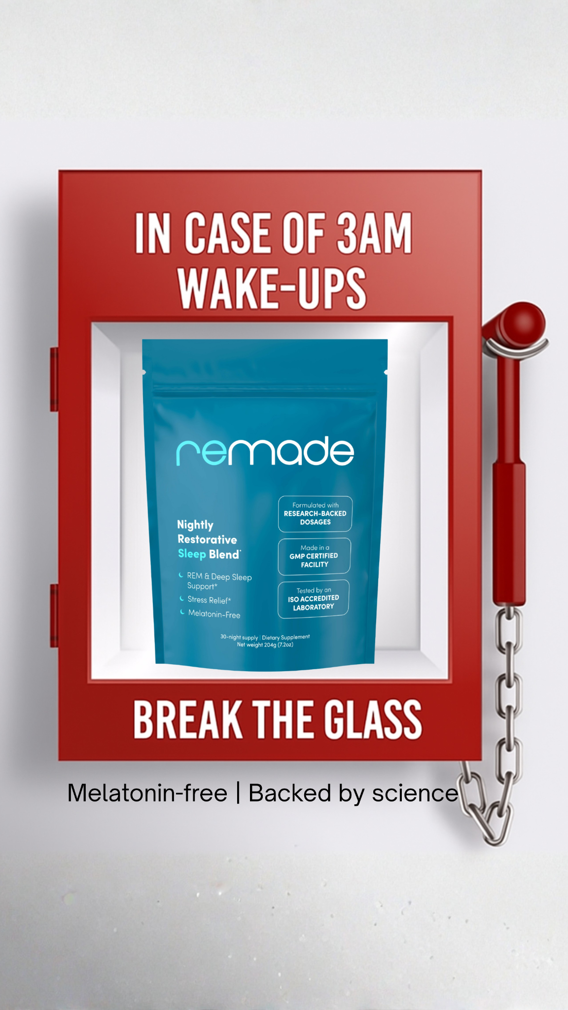 Remade Restorative Sleep Supplement Facebook ad
